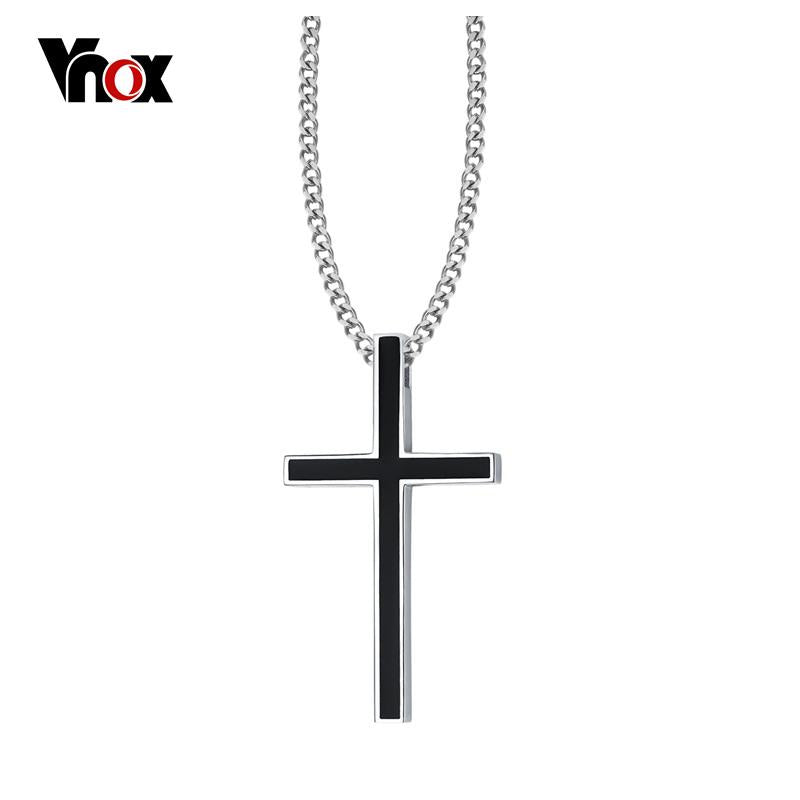 Classic Simple Titanium Cross Necklace