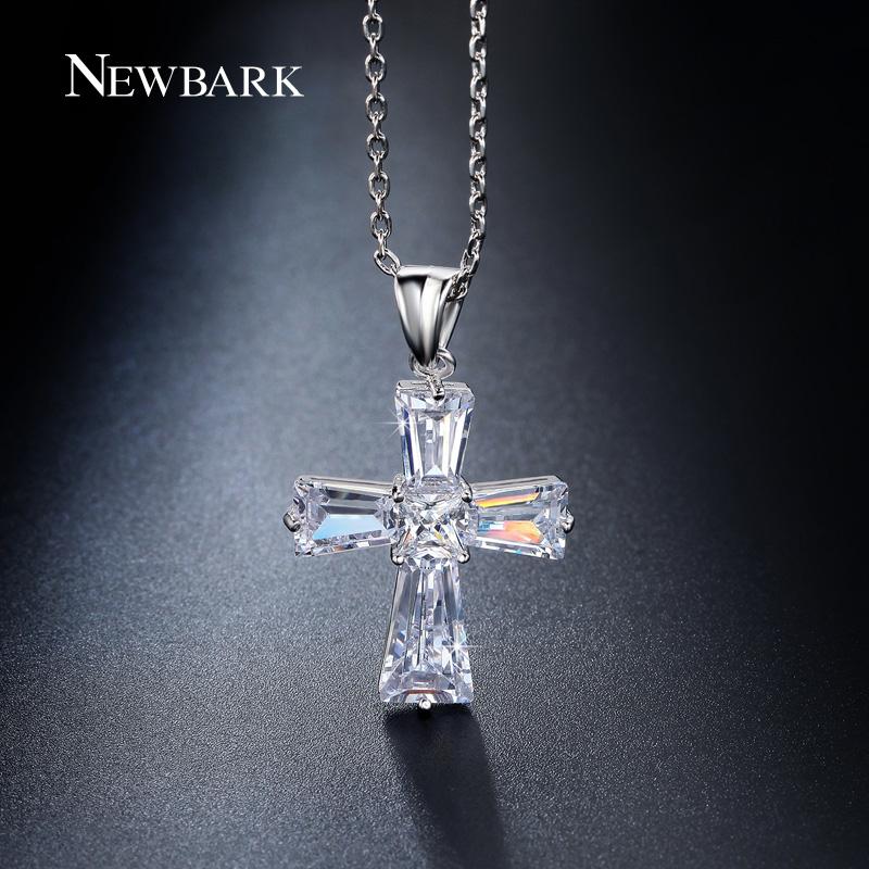 Elegant Cubic Zirconia Cross Necklace for Women