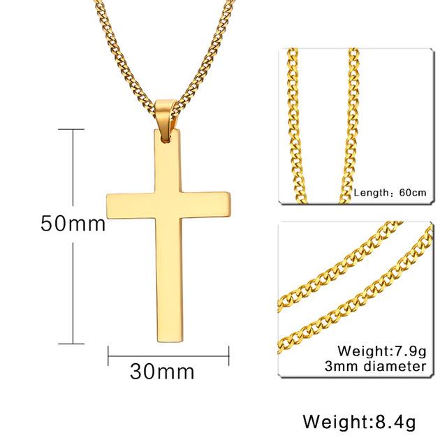 Simple Gold Cross Necklace